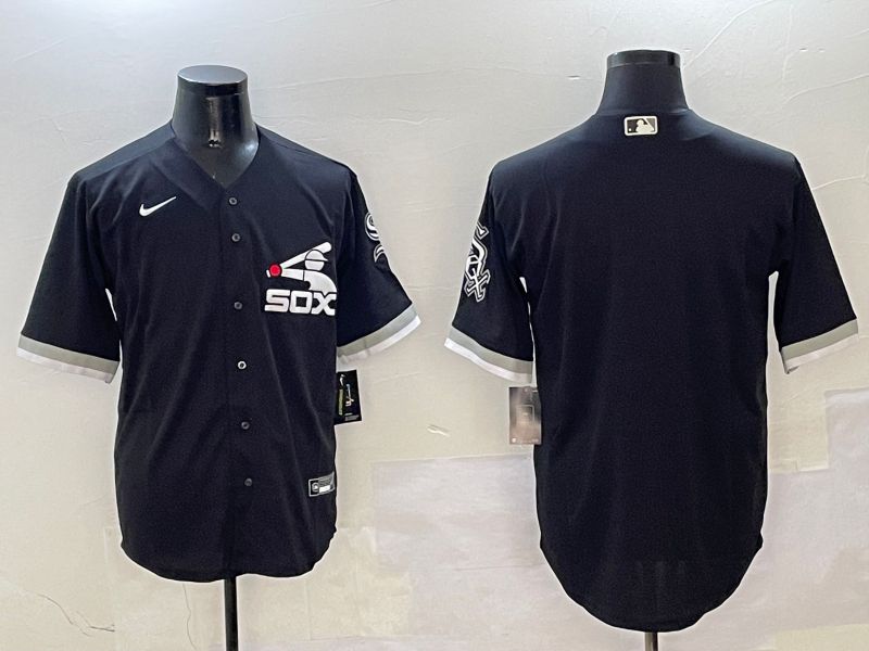 Men Chicago White Sox Blank Black Game Fashion 2025 Nike MLB Jersey style 1